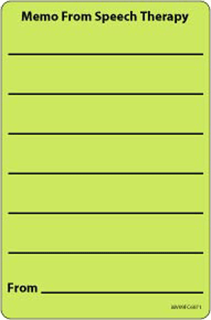 Label Paper Removable Memo From Speech 1" Core 4" X 2 5/8" Fl. Chartreuse 375 Per Roll