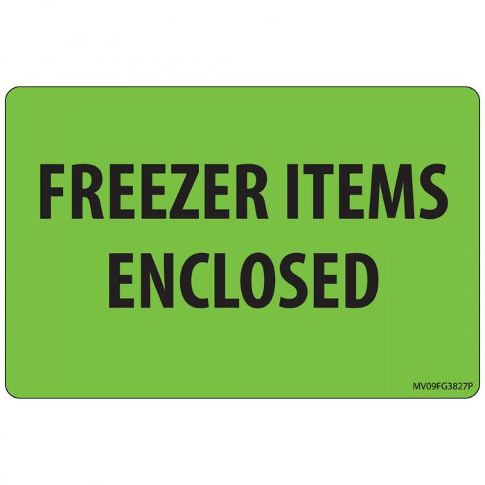 Label Paper Permanent Freezer Items 1" Core 4" X 2 5/8" Fl. Green 375 Per Roll