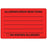 Label Paper Permanent Allergies/Drug 1" Core 4" X 2 5/8" Fl. Red 375 Per Roll