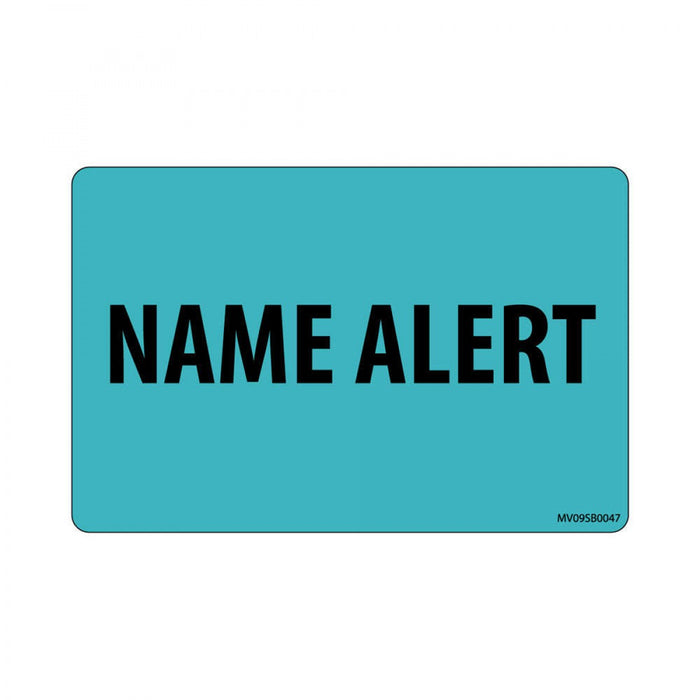 Label Paper Removable Name Alert 1" Core 4" X 2 5/8" Blue 375 Per Roll