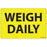 Label Paper Permanent Weigh Daily 1" Core 4" X 2 5/8" Yellow 375 Per Roll