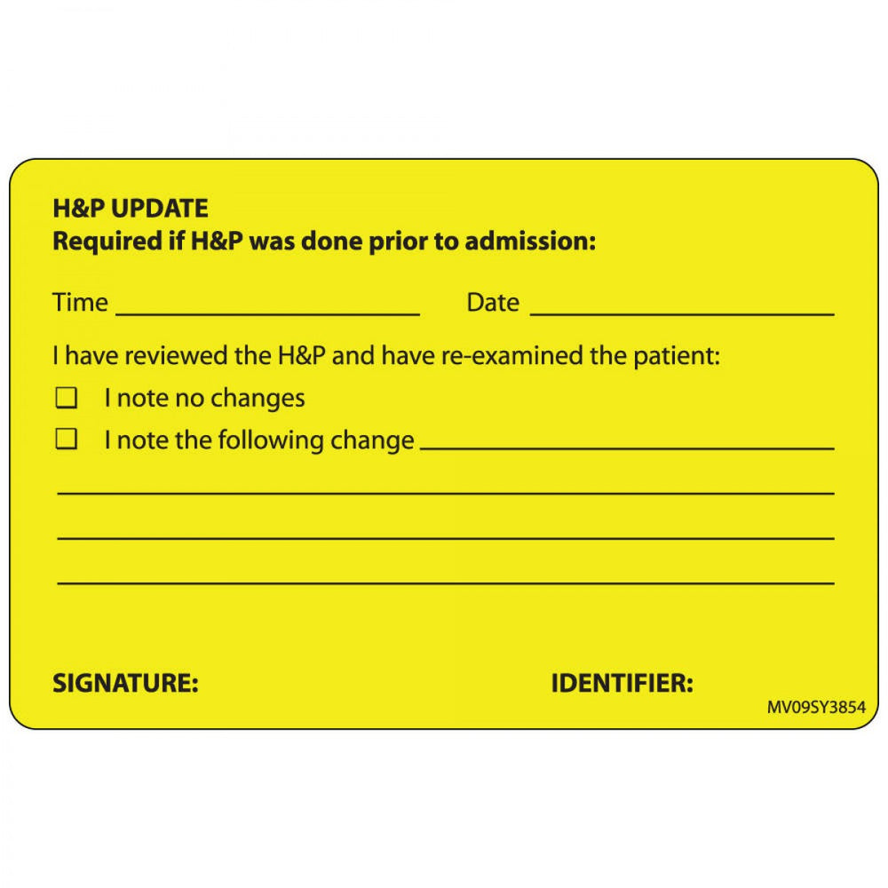 Label Paper Permanent H&P Update 1