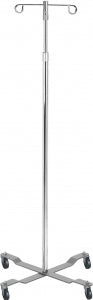 Drive / DeVilbiss Healthcare Economy IV Poles - Economy 2-Hook, 4-Leg IV Pole - 13033