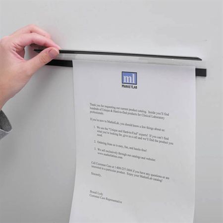 Magnetic Document Clamps with Adhesive Back White - 36"L