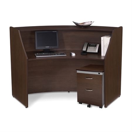 Marque Reception Desk 1-Unit Curved - 72"W x 32"D x 45.5"H