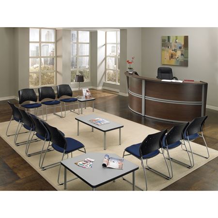 Marque Reception Desk 1-Unit Curved - 72"W x 32"D x 45.5"H