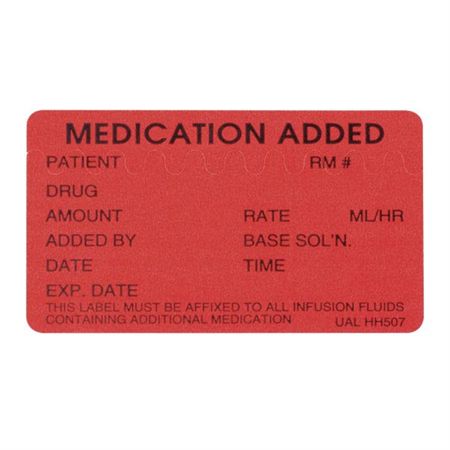 Medication Added Labels STOP Medication Already Added - 1.5"W x 1.5"H