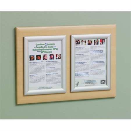 Black Frame Double Frame Messaging Board - 23.625"W x 16"H