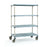 MetroMax Q Antibac Storage Cart with Grid Shelves 68"H 21"W x 48"D
