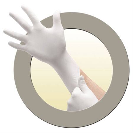Soft White Nitrile Exam Gloves Large
