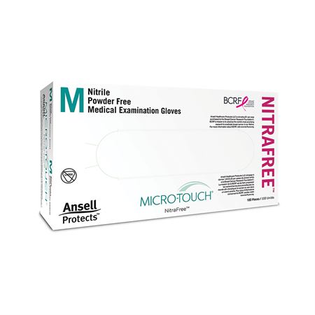 Microtouch NitraFree Nitrile Pink Exam Gloves Small