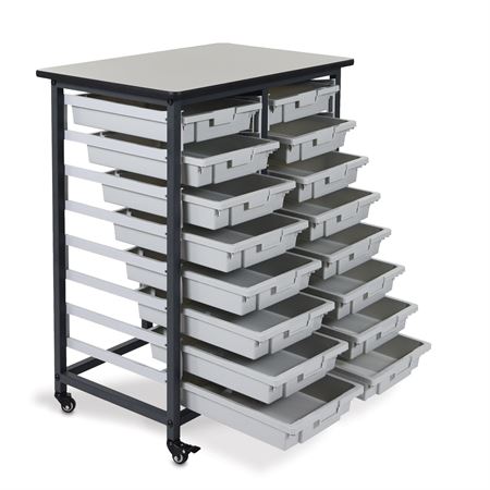 Single Row Mobile Bin System 4 Large Bins — Grayline Medical