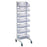 Mobile Wall System With 4- 11.875"D and 3- 17.875"D Baskets