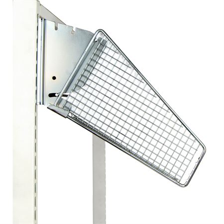 Mobile Wall System With 4- 11.875"D and 3- 17.875"D Baskets