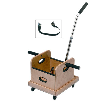 Mobile Weighted Cart with Straight Handle and Accessory Box