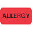 Label Paper Removable Allergy 1" Core 1 1/2" X 3/4" Red 1000 Per Roll