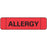 Label Paper Permanent Allergy 1" Core 1 1/2" X 3/8" Red 500 Per Roll