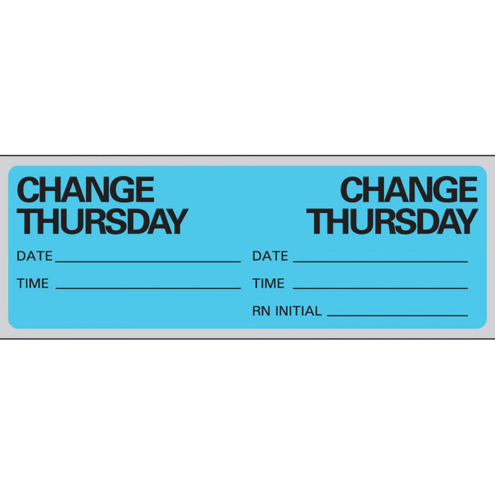Iv Label Paper Permanent Change Thursday 1" Core 2 15/16" X 1 Blue 500 Per Roll