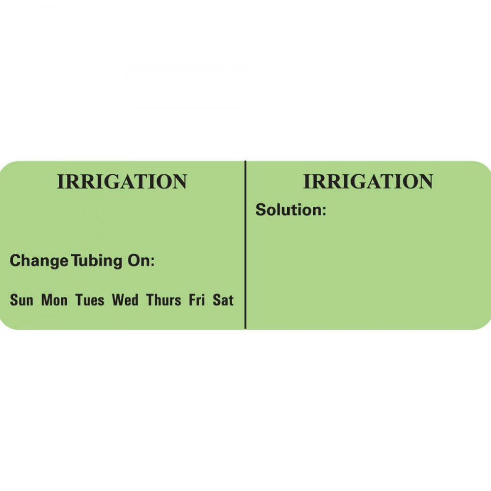 Iv Label Paper Permanent Irrigation 1" Core 2 15/16" X 1 Fl. Green 500 Per Roll