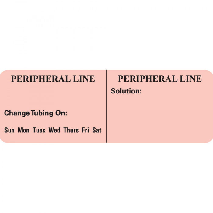 Pink Intrav Label Iv Label Paper Permanent Peripheral Line 1