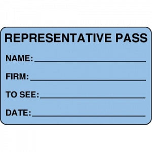 Nev's Ink Inc Medical Labels - PASS, REPRESENTATIVE, BLUE - RP-BLUE