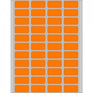 Nev's Ink Color-Coded Tape / Labels - LABEL, ORANGE, 0.8125 X 1.875" - CS-PB-44-O-PKG