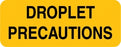 Centurion Centurion Precaution Nursing Labels - Fluorescent Orange Droplet Precautions Label - NL3041