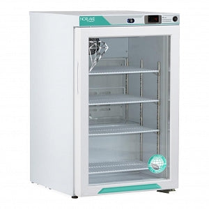 Nor-Lake, Inc. 1 Cu. Ft. White Diamond Glass-Door Countertop Refrigerators - REFRIGERATOR, UNDERCOUNTER, LAB, 2.5CF - PR031WWG/0