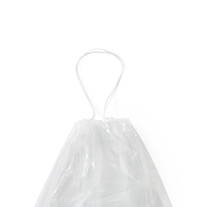 Medline Plastic Patient Belonging Bag with Drawstring - Patient Belongings Bag with Drawstring, 20" x 20", Clear Blank - NON026335