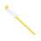 Medline Tamper Resistant Snap Closure Wide Face ID Bands - Vinyl ID Band with White Block, Adult, Yellow - NON050315