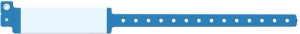 Medline Tamper Resistant Snap Closure Wide Face ID Bands - Vinyl ID Band with White Block, 12", Blue - NON050318