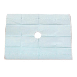 Medline Sterile Fenestrated Disposable Drape - Sterile Poly / Tissue Drapes with 2.75" Fenestration, 18" x 26" - NON21002