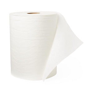 Medline Standard Roll Paper Towels - Deluxe Paper Towel Roll, White, 10" x 425' - NON26870