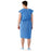 Medline Disposable Multilayer Patient Gowns - Sleeveless Tape Tab Neck and Waist Tie Multilayer Patient Gown, Blue, Size Regular / Large - NON27046