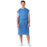 Medline Disposable Multilayer Patient Gowns - Sleeveless Tape Tab Neck and Waist Tie Multilayer Patient Gown, Blue, Size Regular / Large - NON27046