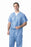 Medline Disposable Scrub Tops - Disposable Unisex Scrub Shirt with V-Neck, Size S, Blue - NON27202S