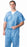 Medline Disposable Scrub Tops - Disposable Unisex Scrub Shirt with V-Neck, Size 2XL, Blue - NON27202XXL