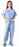 Medline Disposable Scrub Tops - Disposable Unisex Scrub Shirt with Round Neck, Size 3XL, Blue - NON27212XXXL
