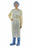 Medline Over-Head Full-Back Poly Coated Isolation Gowns - Poly-Coated Overhead Isolation Gown with Full Back and Thumb Loop Wrists, Yellow, Size XL - NON27360XL