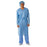 Medline Over-Head Full-Back Poly Coated Isolation Gowns - Poly-Coated Overhead Isolation Gown with Full Back and Thumb Loop Wrists, Blue, Size Regular - NON27380