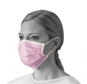 Medline Fluid-Resistant Procedure Face Masks - ASTM Level 3 (160 mmHg) Fluid Resistant Procedure Face Mask with Ear Loops and Cellulose Inner / Outer Facings - NON27712EL