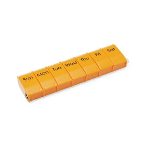Medline 7-Day Pill Organizers - 7-Day Pill Organizer with Lock, Orange, 1X / Day - NON36670