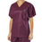 Medline Disposable Scrub Tops - Disposable Unisex Scrub Shirt with V-Neck, Size 2XL, Wine - NON37202XXL
