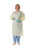 Medline TAA Compliant Isolation Gowns - Medium-Weight Isolation Gown with Side Ties, Yellow, Size Regular - NON50240