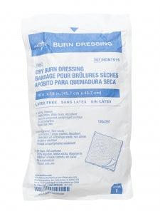 Medline Cotton Burn Dressings - Sterile Burn Dressing, 18" x 18, 50 Ply - NON7915
