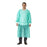 Medline Medium-Weight Dental Cover Gowns with Knit Cuffs - Spunbond Polypropylene Dental Gown with Knit Cuff, Green, Size XL - NONDGXL