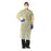 Medline QuickComply AAMI Level 1 Isolation Gowns - Medium-Weight Overhead AAMI Level 1 Isolation Gown with Side Ties, Yellow, Size XL - NONLV140XL