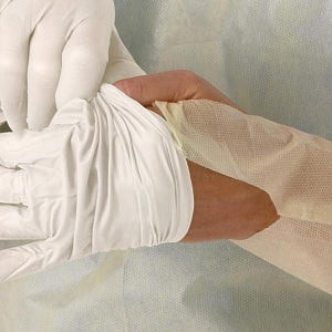 Medline AAMI Level 2 Isolation Gowns - Medium-Weight AAMI Level 2 Isolation Gown with Thumb Loop Wrists, Individually Folded, Yellow, Size RE - NONLV200TL