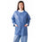 Medline Disposable Knit Cuff / Collar Multilayer Lab Jackets - Multilayer Lab Jacket with Knit Cuffs and Collar, Blue, Size 2XL - NONRP600XXL