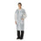 Medline Disposable Spunbond Lab Coats - SPP Lab Coat with Elastic Wrists and Traditional Collar, White, Size M - NONSW150M